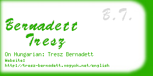 bernadett tresz business card